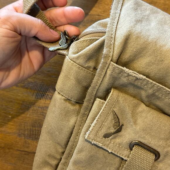 Arizona Y2K Tan Cargo Purse Messenger Bag 90s Rare Pockets Crossbody Satchel - Picture 7 of 16